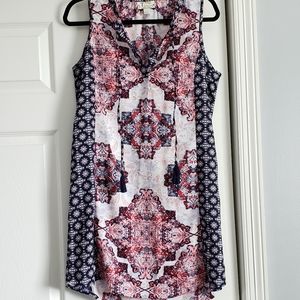 Patterned Sleeveless Dress